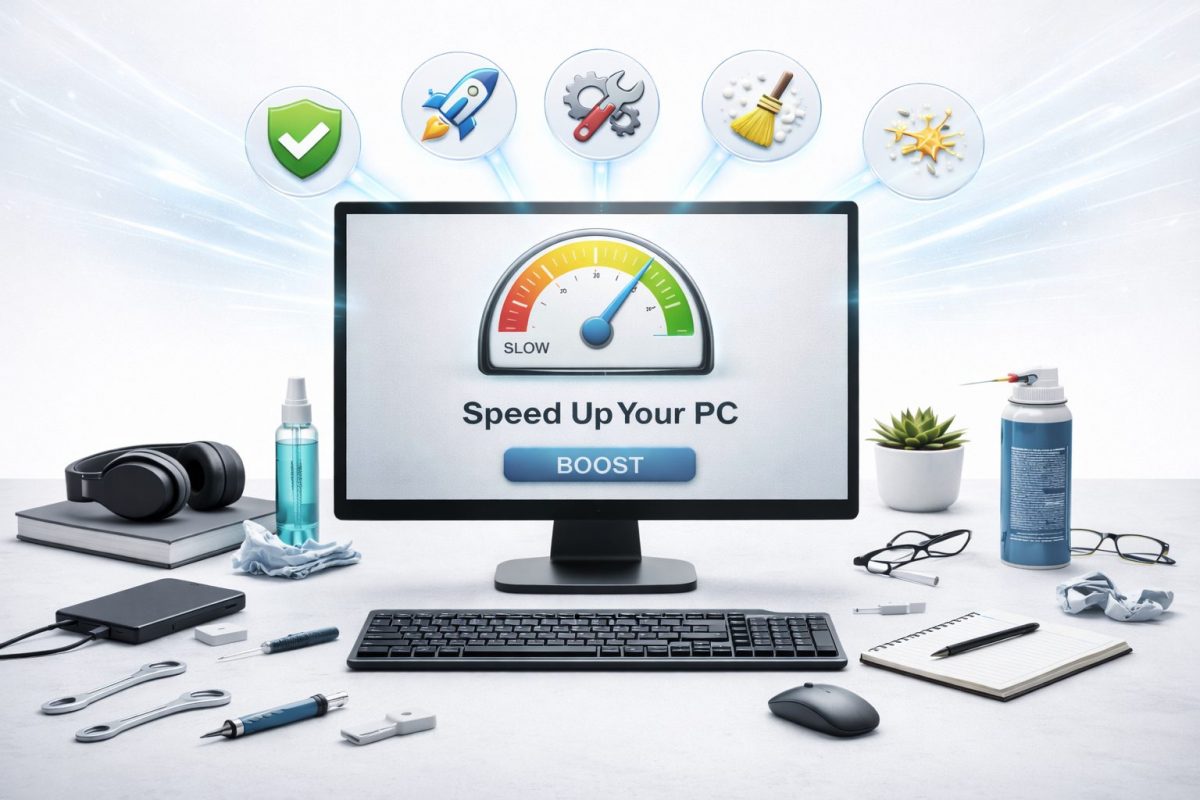 speed up slow Windows PC fix performance problem
