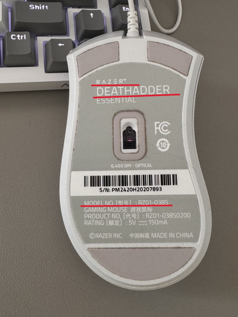 razer deathadder essential mouse model number for updating drivers windows
