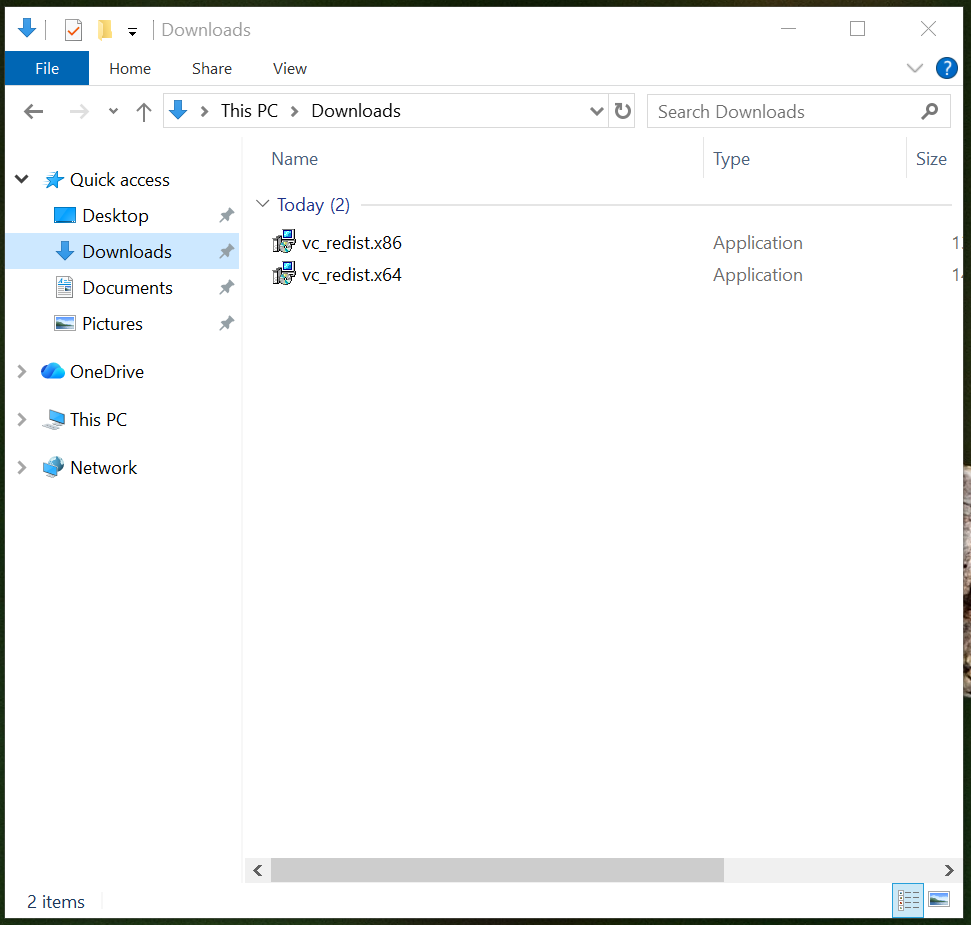vcruntime140.dll missing error in Windows