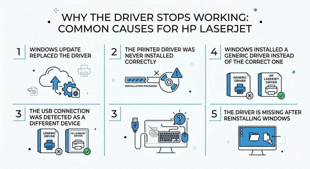 hp laserjet 1020 driver not working fix